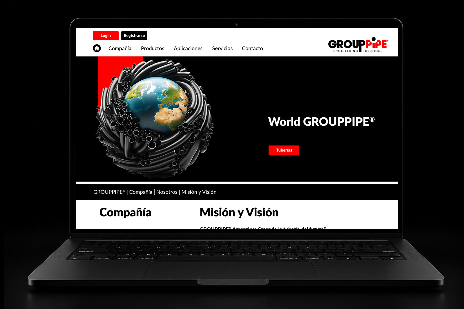 GROUPPIPE WEB — Diseño web y sistema visual digital, imagen 2