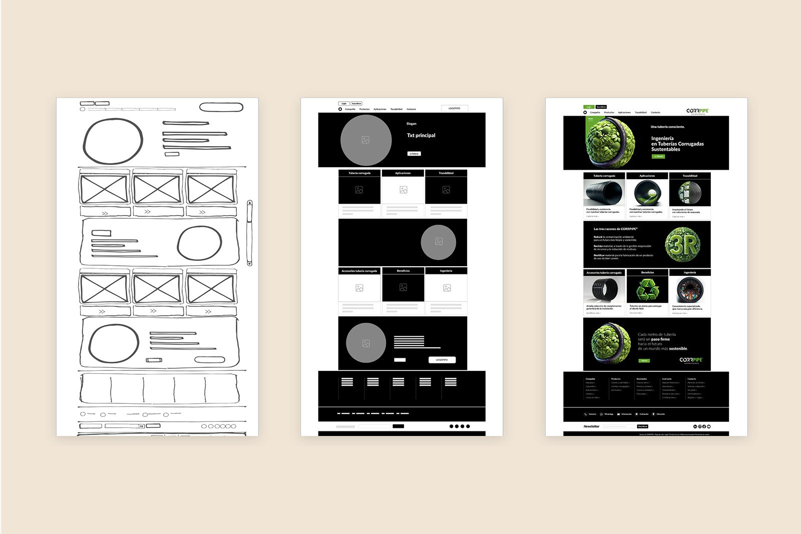 CORRPIPE WEB — Diseño web y sistema visual digital, imagen 4