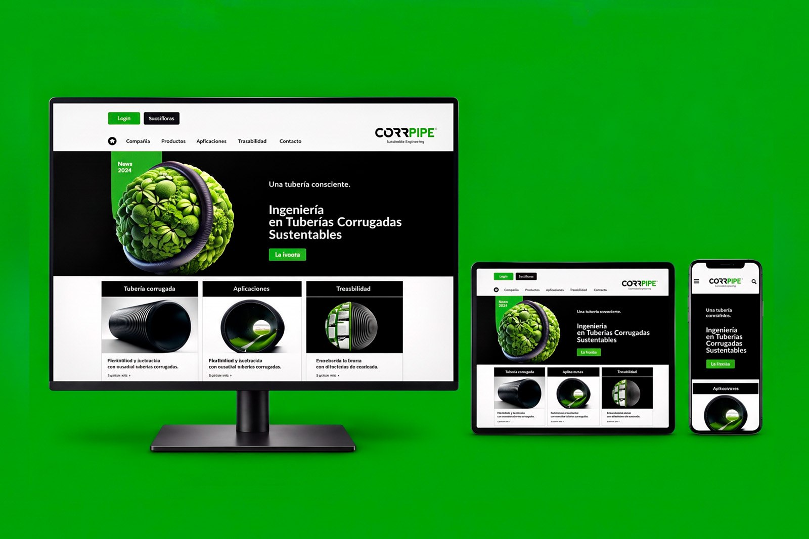 CORRPIPE WEB — Diseño web y sistema visual digital, imagen 10