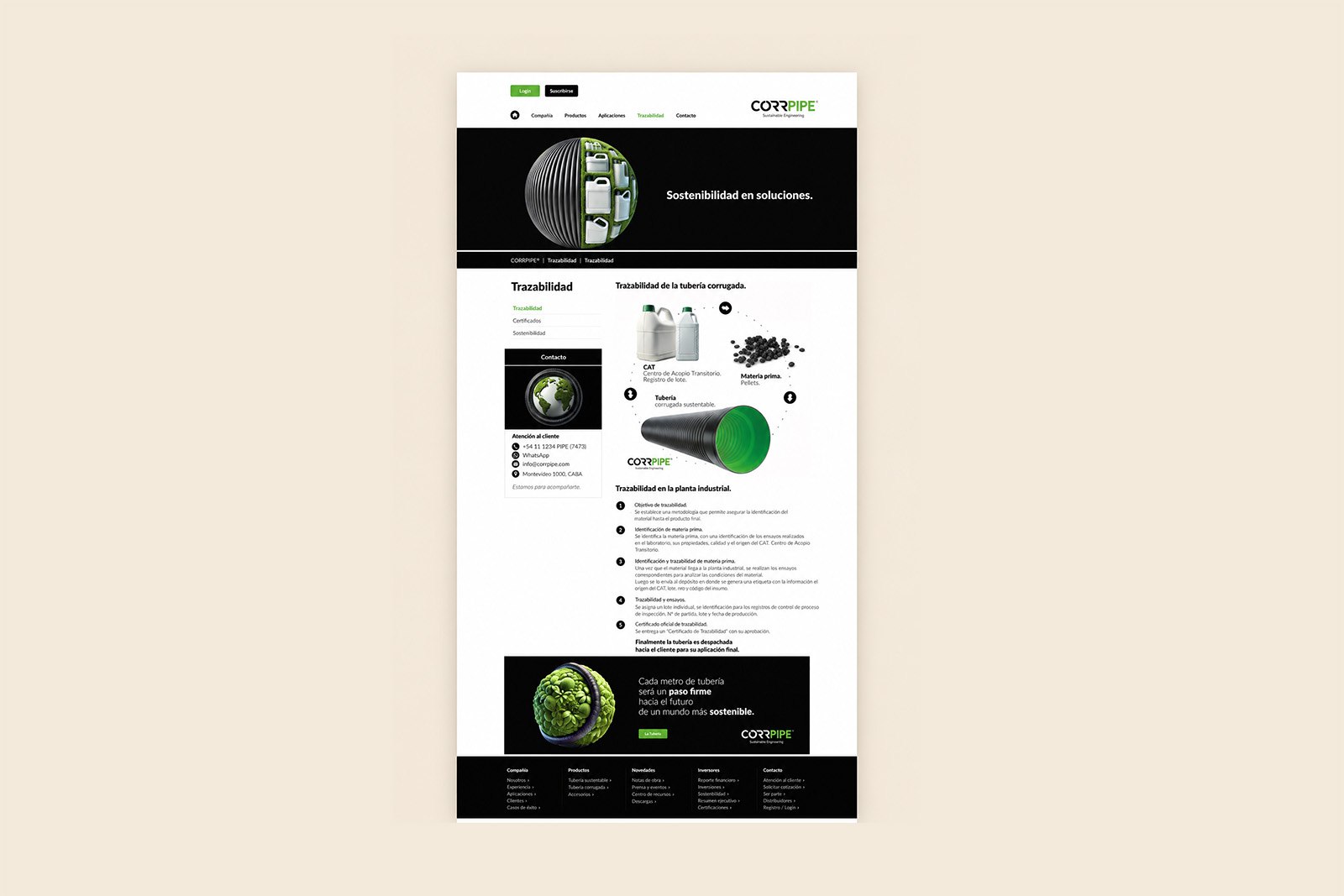 CORRPIPE WEB — Diseño web y sistema visual digital, imagen 11