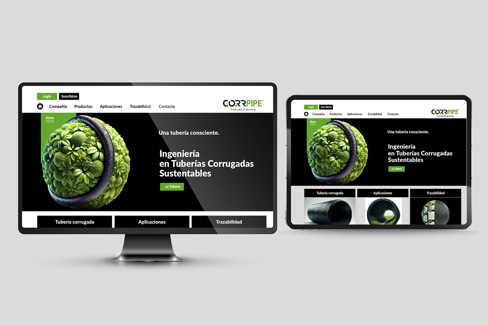 CORRPIPE WEB — Diseño web y sistema visual digital, imagen 13