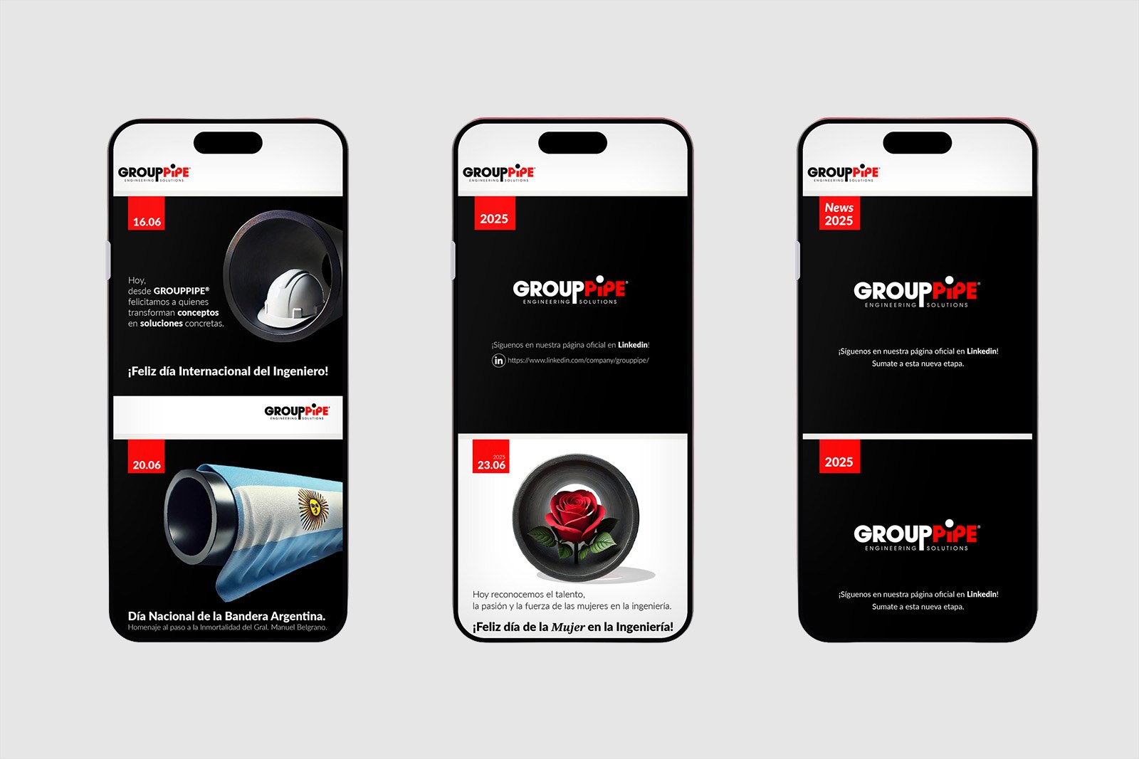 GROUPPIPE SOCIAL MEDIA — Sistema de diseño para presencia en redes, imagen 1