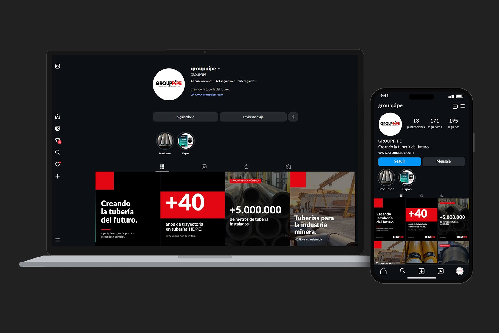 GROUPPIPE SOCIAL MEDIA — Sistema de diseño para presencia en redes, imagen 2