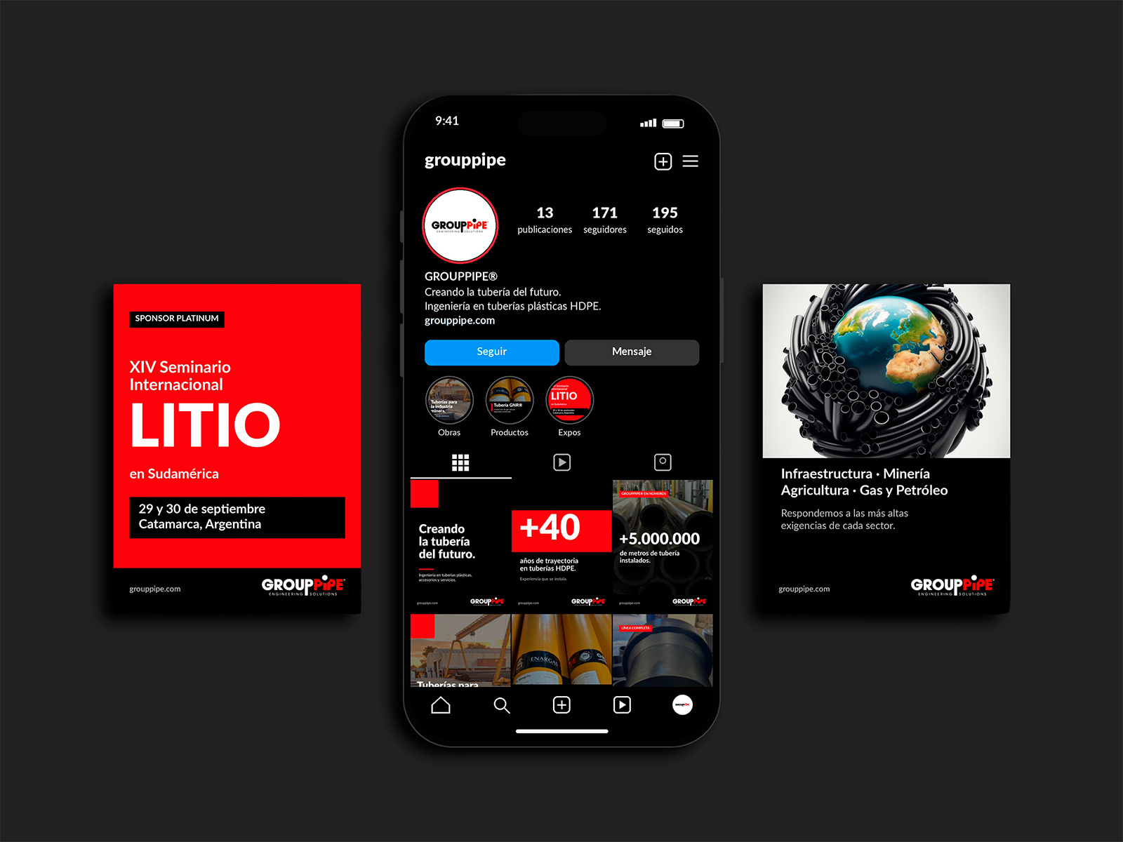 Portada del proyecto GROUPPIPE SOCIAL MEDIA: Sistema de diseño para presencia en redes